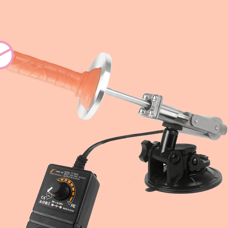 Mini Telescopic Sex Machine Set 45mm Stroke with Dildo 60mm Plate Men Women Masturbator Love Machine Telescopic Linear Actuator