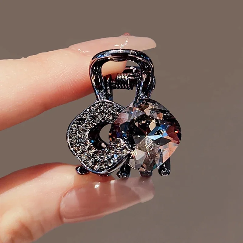 Wykwintny kryształ Rhinestone Mały pazur do włosów Dziewczyna Czoło Grzywka Klips Śliczny boczny klips Księżniczka Głowa Wsuwka do włosów Nowy styl Nakrycia głowy — zdjęcie 2