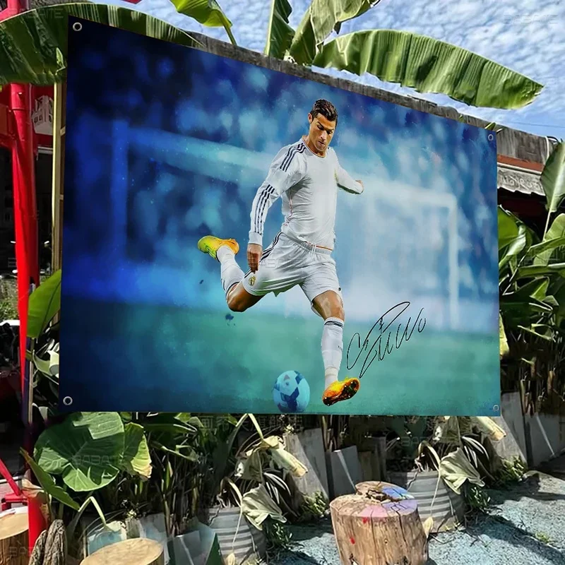 Cristiano Ronaldo CR7 Cartoon Flagge Wandbehang Banner Dekoration Haushalt Home Decor Hintergrund Hängender Stoff Wandteppich