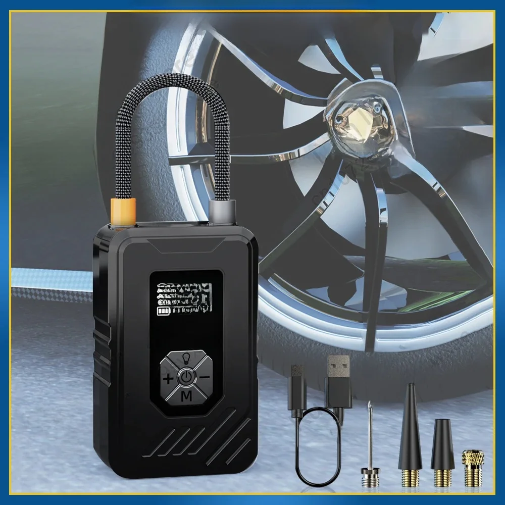 AliExpress caer Portable Inflatable Air Pump Car Tire Inflator Wireless Electric Compressor with Digital Display for Motorcycle Bicycle Balls