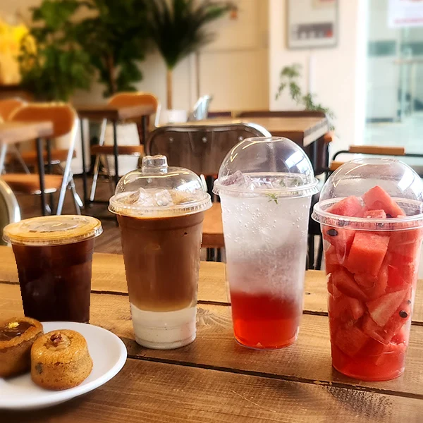 PET 92파이 테이크아웃 투명 아이스컵 뚜껑 100개세트 TNCW 14oz 16oz 20oz 410ml 470ml 540ml 