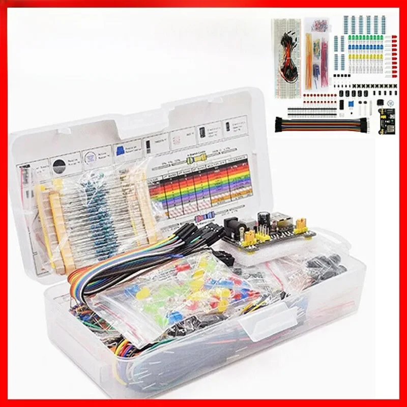 Elektronische componenten Elektrolytische condensatorweerstand led 830-gaats broodplankkit MB-102 voor UNO R Component Pack Beginnerstart - afbeelding 2
