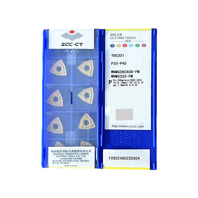 

ZCC.CT WNMG060404 WNMG060408 PM DM DR DF EF EM YBC251 YBC252 YBG202 YBG205 ZCC 100% Original Inserts CNC Lathe Turning Blades