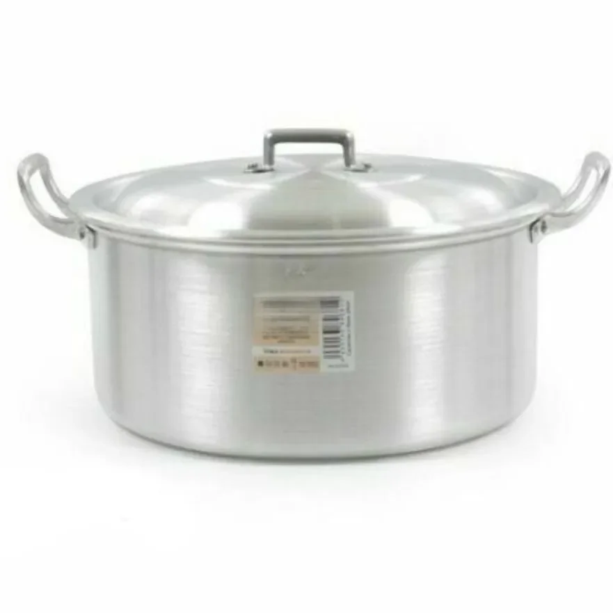 Bandeja com tampa e alças de alumínio 24cm para a casa de café da barra de cozinha do restaurante