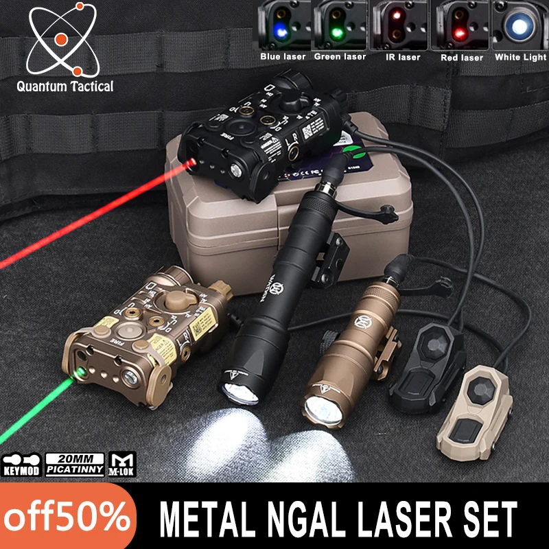 

Full Metal Airsoft L3-NGAL Red Green Blue Laser IR Sight Pointer M300A Tactical Flashlight UNAXON Dual Pressure Switch Hunting