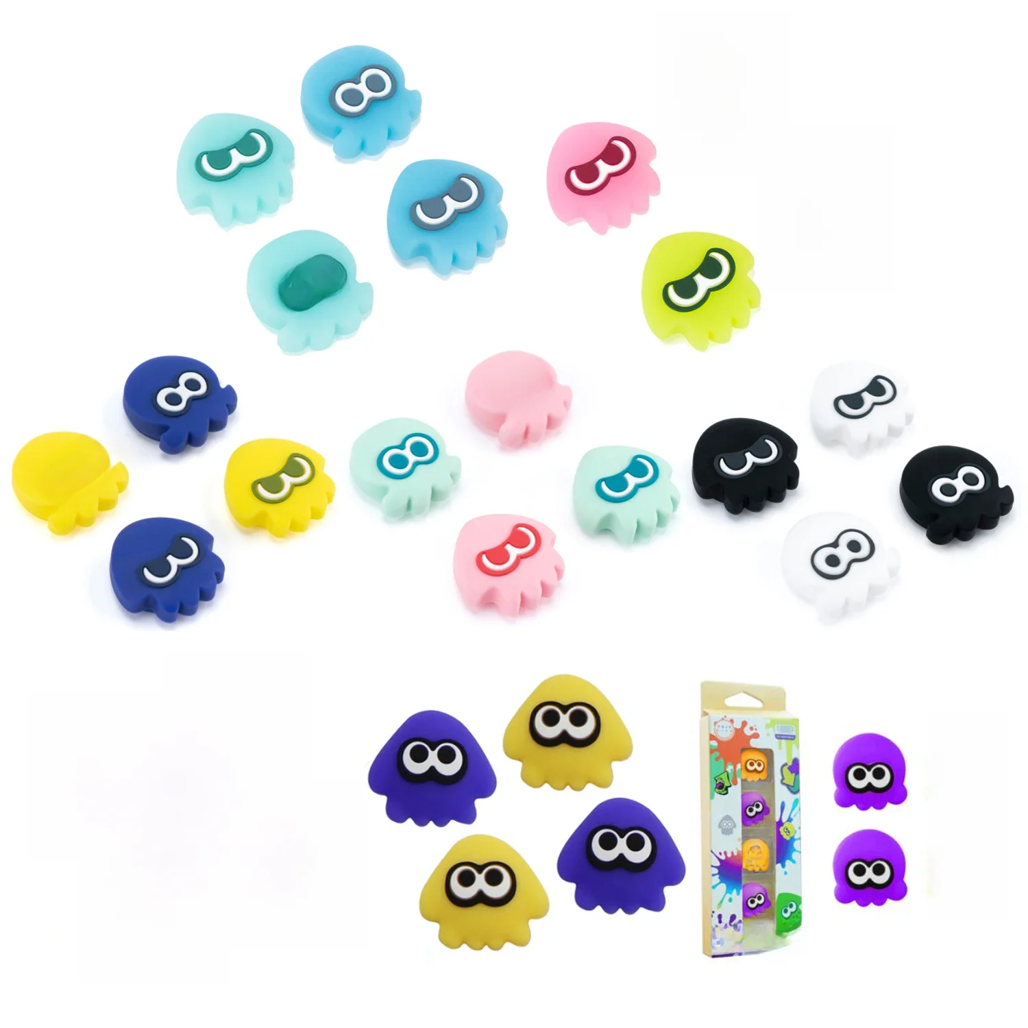 Étui de manette en Silicone poulpe calmar, housse de Joystick pour Nintendo Switch Oled NS Lite, contrôleur Joy-con, capuchon de poignée