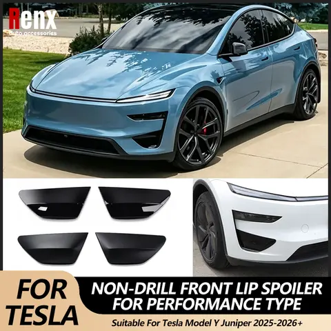 For Tesla Model Y Juniper 2025-2026+ Front Lip Spoiler Performance Type Fog Light Modification Kit Model Y Juniper accessories