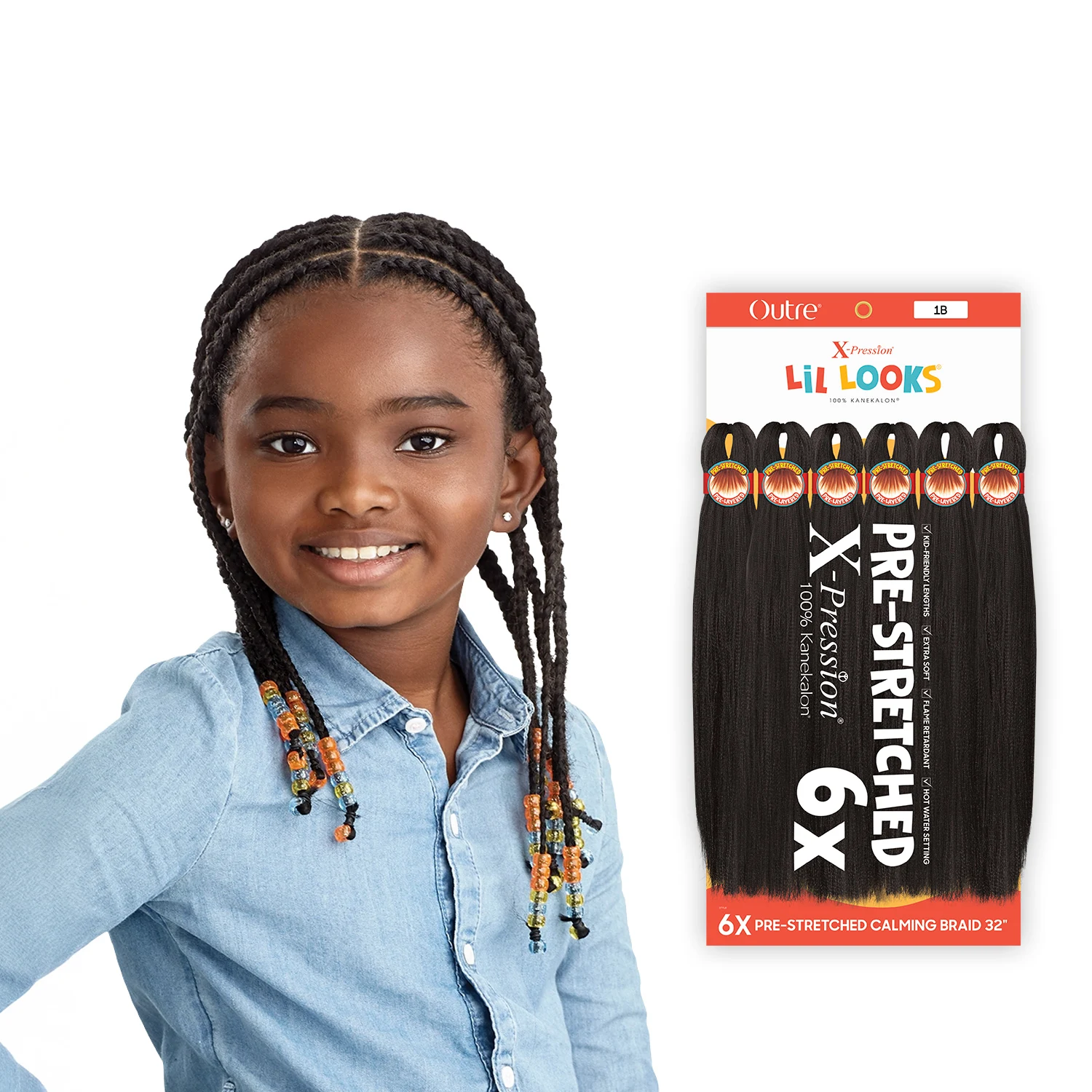 ضفائر صناعية من Outre X-Pression Lil تبدو 6X ضفائر مهدئة مسبقًا 32 بوصة #5
