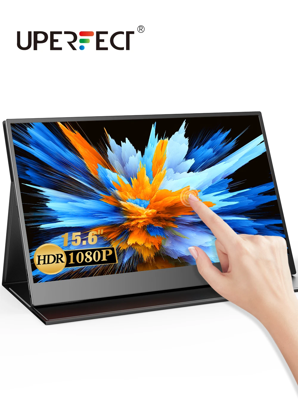 UPERFECT 15,6'' draagbare monitor met touchscreen 60Hz laptop uitbreidingsscherm met Type-c Mini HDMI tweede scherm voor MAC laptop pc