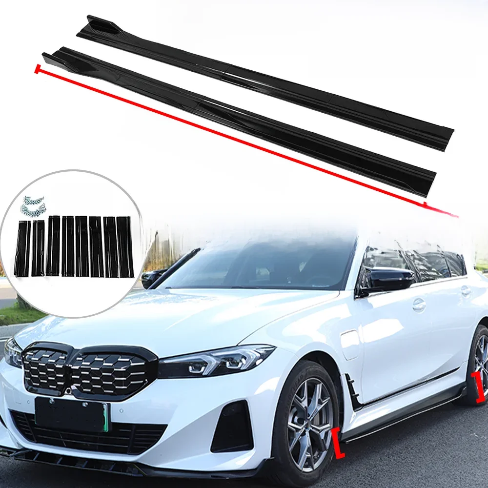 8 SZTUK 2,2 m Przedłużenie bocznej osłony Zderzak z separatorem warg Do BMW serii 1 2 3 4 5 E46 E90 F10 F20 F21 F30 G20 G30 — zdjęcie 2