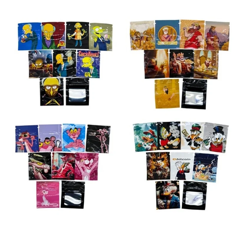 Wiederverschließbare Kunststoff-Verpackungsbeutel, Mylar-Beutel, Aufbewahrungsbeutel für Süßigkeiten, Kekse, Pulver, wasserdicht, geruchsdicht, Lebensmittelversiegelung, Zip-Lock-Beutel