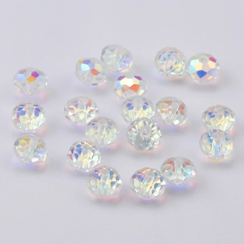 AAA kwaliteit 4/6/8mm gefacetteerde Rondelle Oostenrijk kralen kristal ab glas ronde kralen kristal losse kralen voor armband ketting maken - afbeelding 2