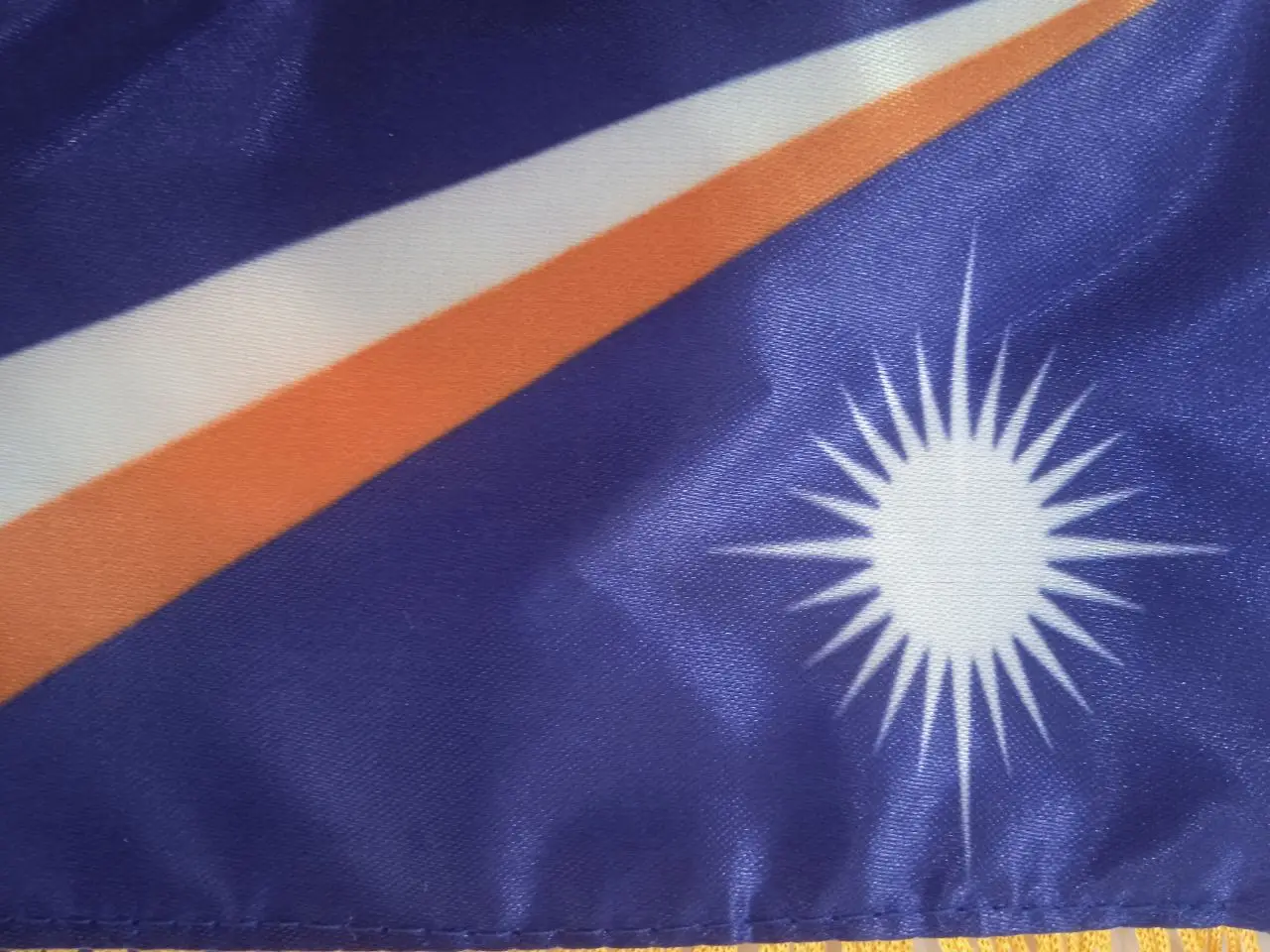 Hot Selling Double Side Printing 100% Polyester Marshall islands Hanging Pennant Flags