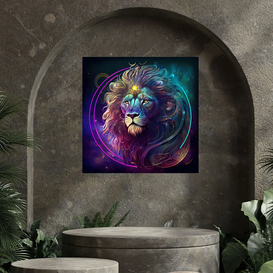 Lion Painting Neon Sign Girls Bedroom USB Powered Dimmable Sign Animal Lion Game Room Bar Beer Club Home Decor Wall Art Sign