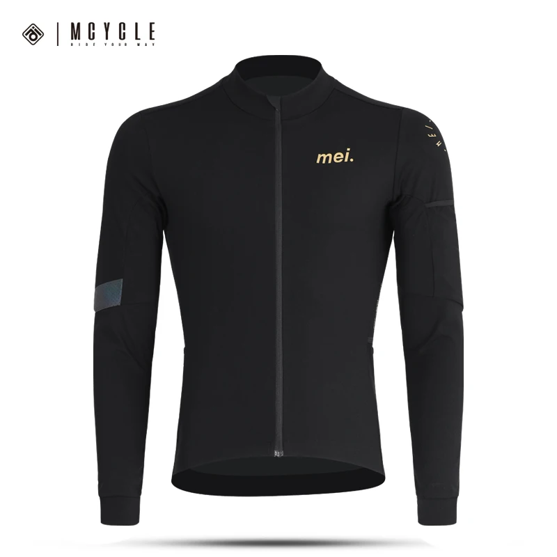 

Mcycle Ciclismo Reflective Winter Sportswear Cycling Clothing Long Sleeve Bike Jersey Fleece-lined Cycling Jersey For Man