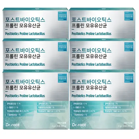 닥터루트 포스트바이오틱스 프롤린 모유유산균 30포 x 6박스