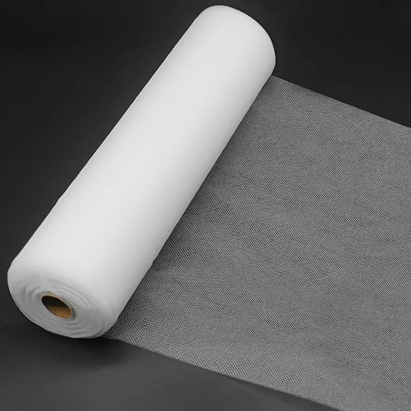 1 Rolo de 50 Jardas de Tecido de Tule Branco Extra Longo para Casamentos DIY, Chás de Panela, Decorações de Presentes de Feriado