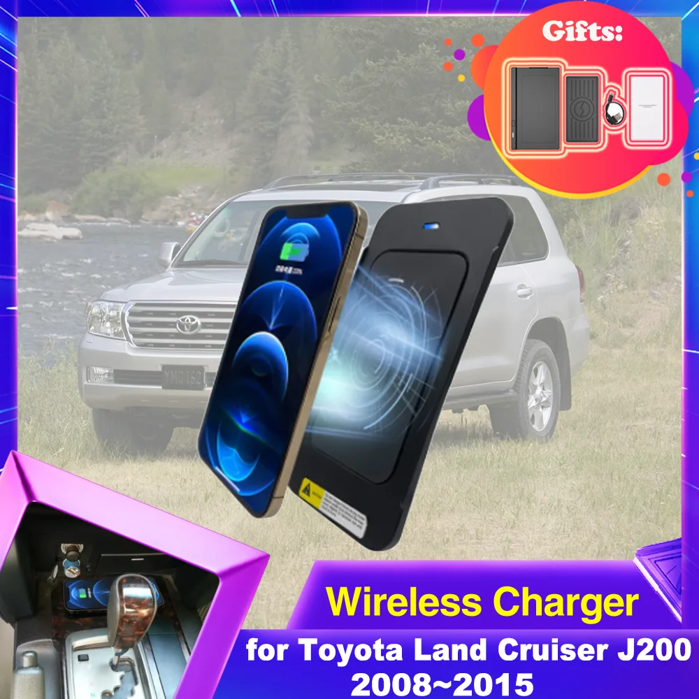 

Car Wireless Charging Pad For Toyota Land Cruiser J200 Roraima V8 2008~2015 2009 Mat Phone Fast Charger Tray Panel Accessories