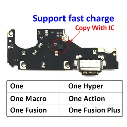 New USB Charger Charging Port Dock Connector Micro Board Flex Cable For Motorola Moto One Action Vision Hyper Macro Fusion Plus