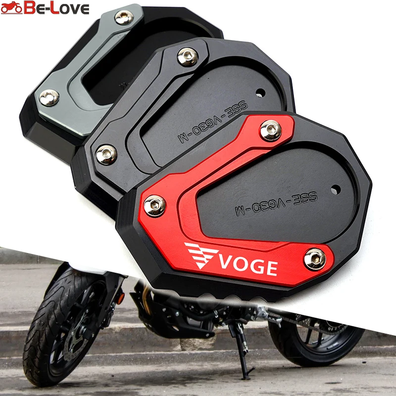 For loncin voge 300DS 300 ac 300 rr 300 r 300 ds 300R 300RR 300AC Motorcycle Accessories Kickstand Foot Side Stand Pad Plate