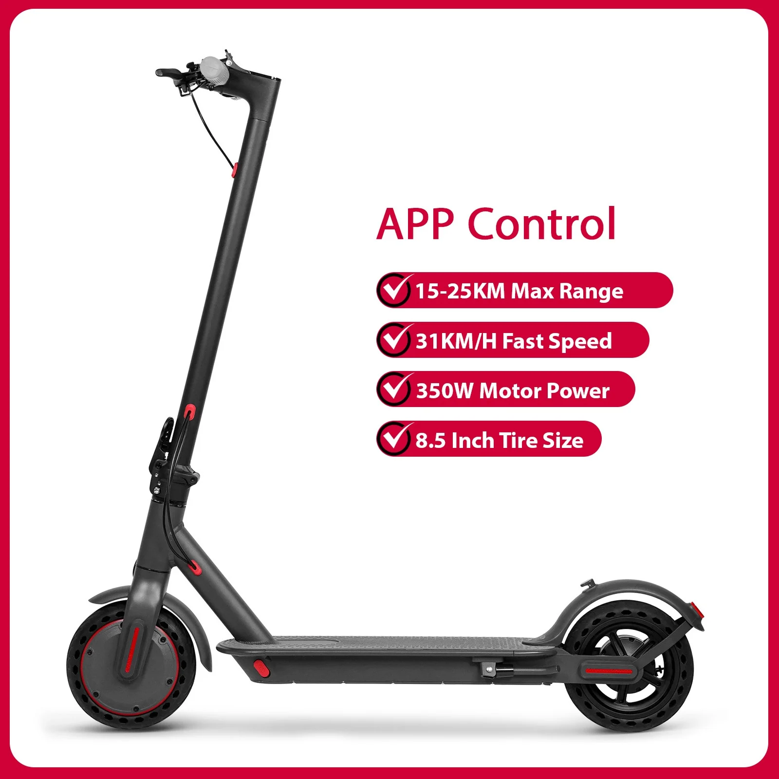 AOVOPRO LP10 Elektrische scooter met dubbele schokabsorptie 35 km 10 inch 35 km/u Topsnelheid Cruise Control LED-licht elektrische scooter - afbeelding 1