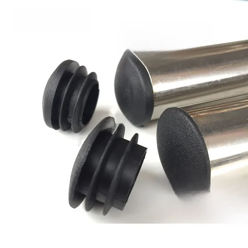 Bouchon de Tube rond en caoutchouc pour chaise et coussin, noir, diamètre 16, 19, 25, 28, 32, 35mm