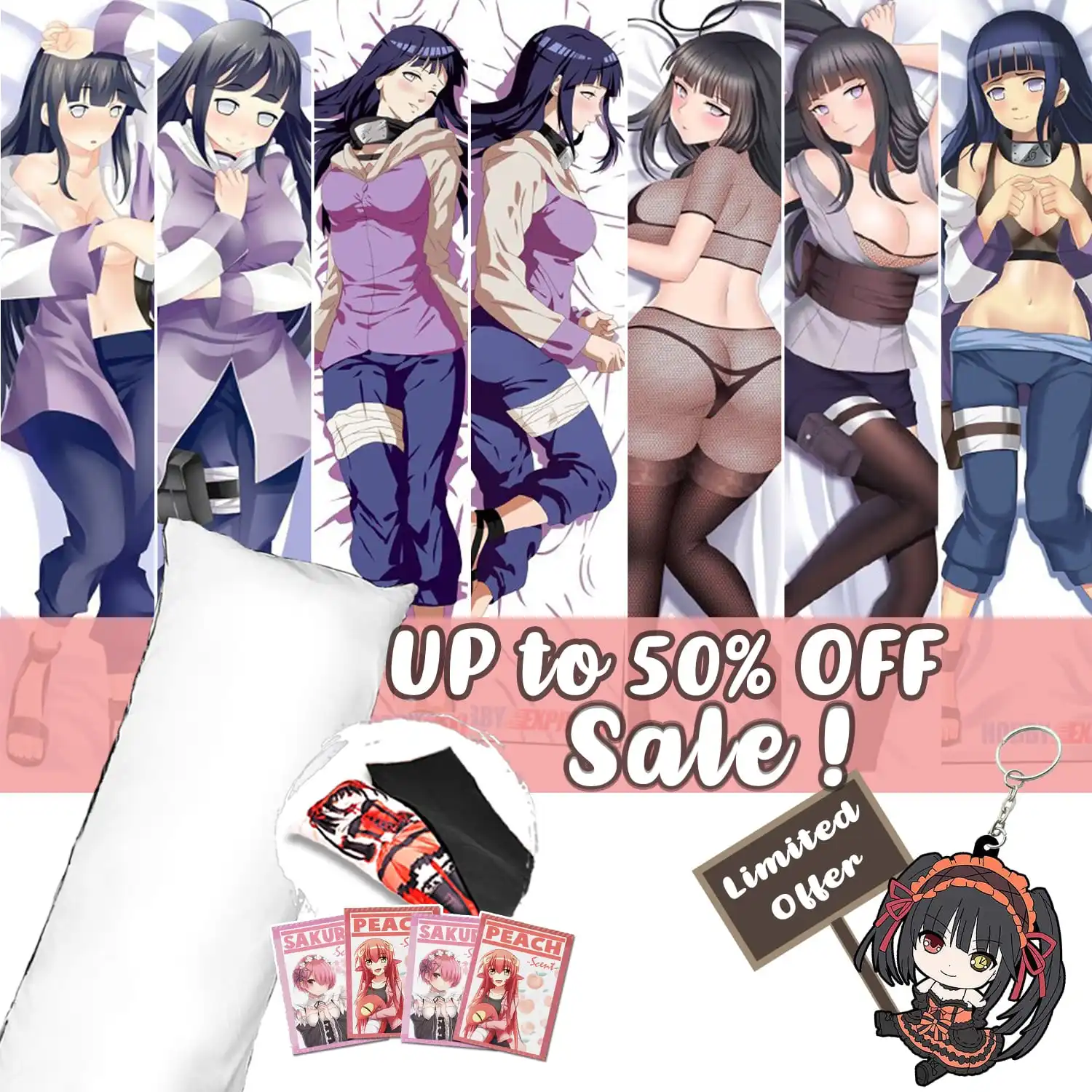 Hobby Express Anime Dakimakura Japanese Otaku Waifu Life Size Hugging Body Pillow Cover Case Doublesided Print Ninja Waifu