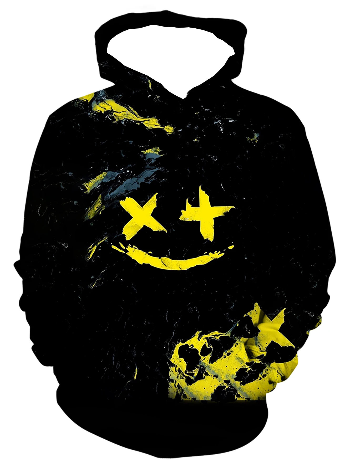 جديد وصول شخصية هوديس الشيطان ابتسامة ثلاثية الأبعاد مطبوعة البلوز الرجال النساء عادية المتضخم قمصان سويت شيرت بقلنسوة باردة