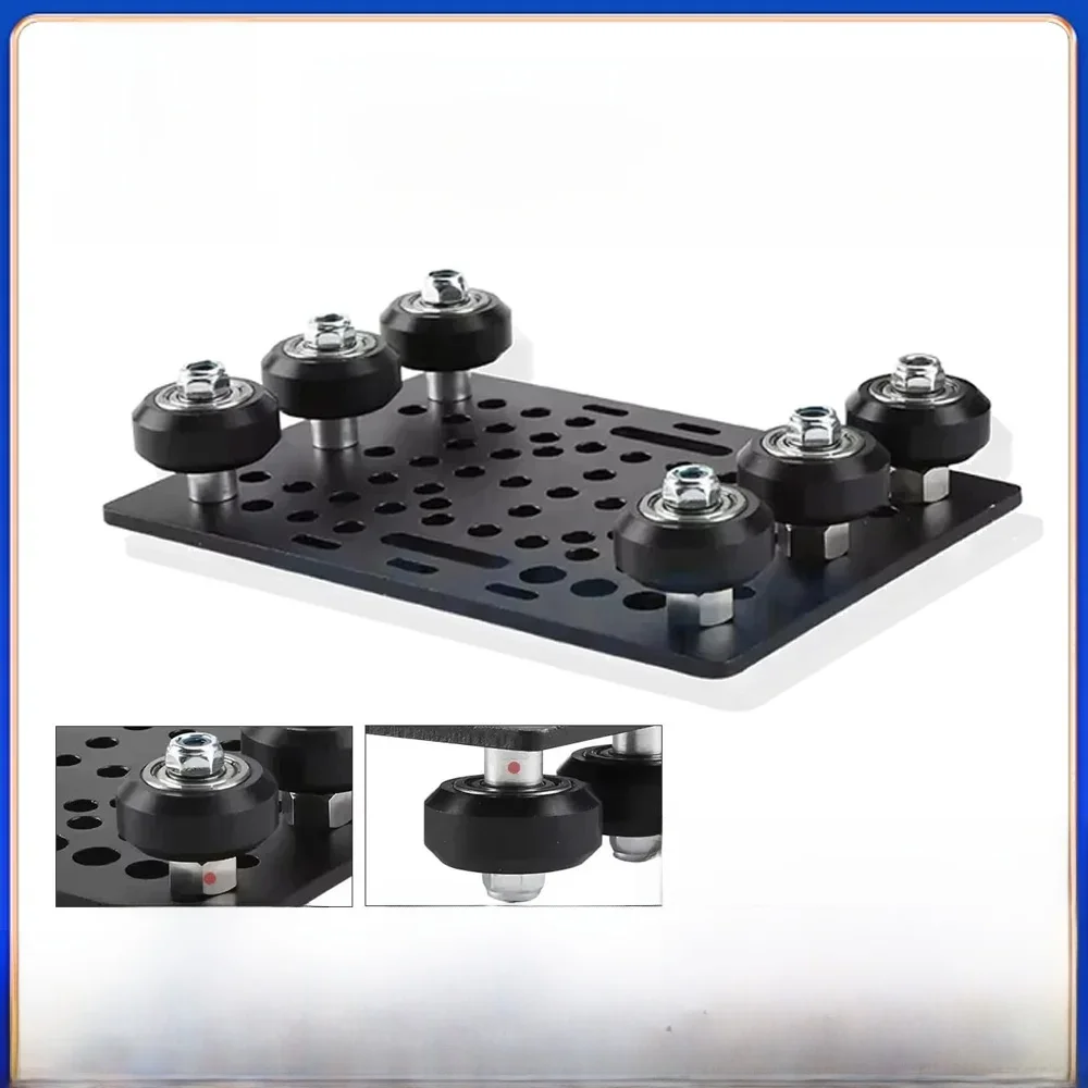 Części do drukarek 3D Zestaw płyt V-Slot 20-80 mm z 6 kółkami do czarnego aluminiowego zestawu V-Slot Solid V POM do części maszyn CNC — zdjęcie produktu 7