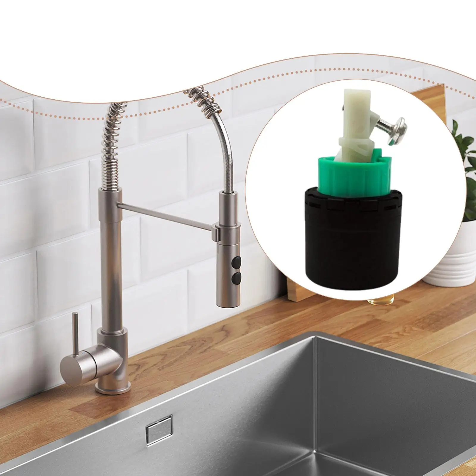 

Faucet Cartridge 92730000 Accessories for 32532007 71162007 71100007 M3/M2 2IN Single Hole Spare Parts Kitchen Faucet Valve Core