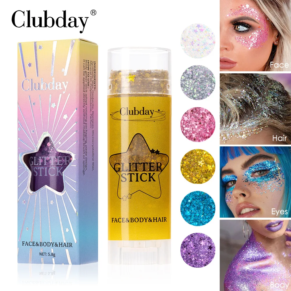 Glitter Gel Stick – Single Color Lip, Cheek & Body Sparkle Balm, High-Shine Buildable Glow for Stage, Party & Night Makeup