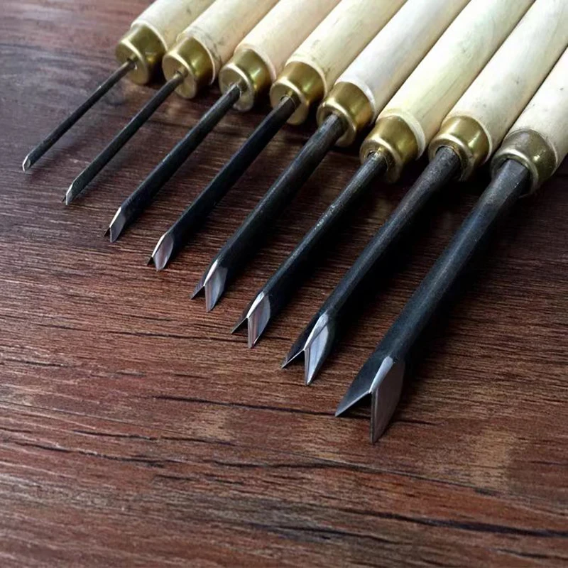 Imagem -03 - Woodworking Carving Knife V-shaped Trimming Tool Wood Chisel Triangle Knife 1.5 mm mm mm mm mm mm mm mm