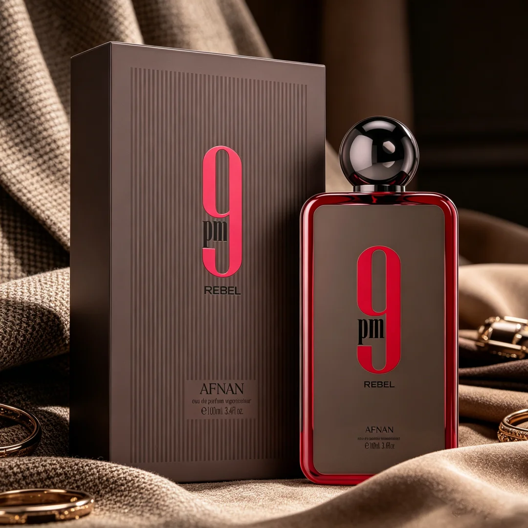 Perfume Masculino Afnan 9PM Rebel 100ml - Luxo Gourmand Doce de Baunilha e Chocolate, Fixação Duradoura e Sedutora