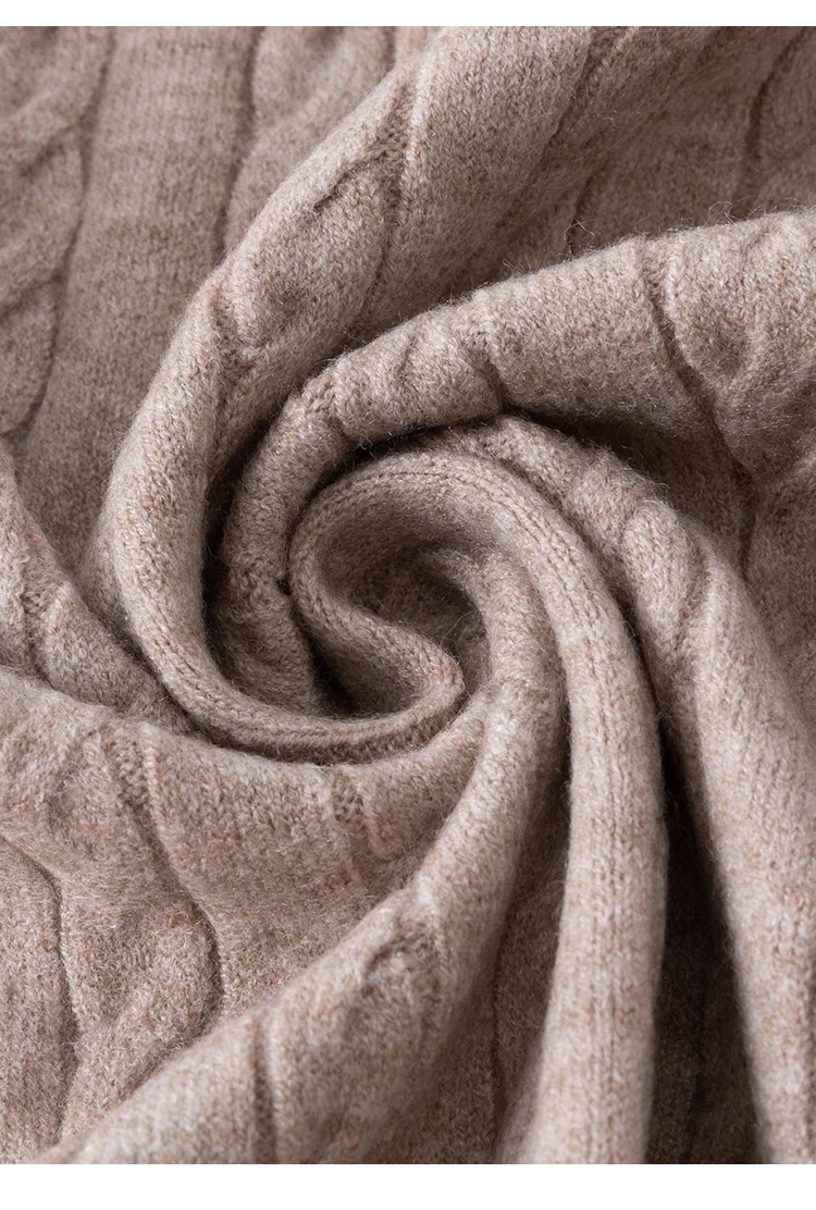MZ62011 Damen Elegante V-Ausschnitt Zopfmuster Langarm-Strickjacke mit Knöpfen, Locker Geschnitten, Einfarbig, Modal-Mischung, Frühherbst-Pullover – Detail 11