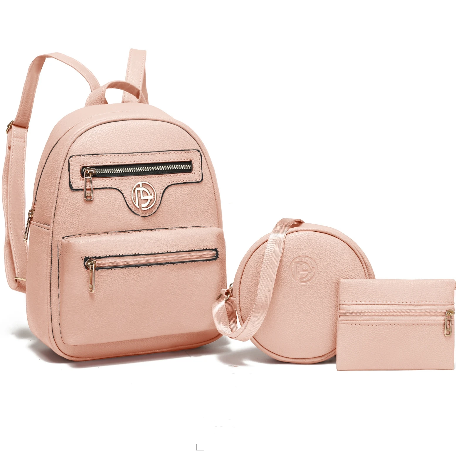 Goddess Moon Elegant Backpack Three-piece Soft Backpack Set Women Backpack Set Three-piece MochilaDe Fashion Backpack Girls Casual Backpack Women Travel Casual Bag bo set