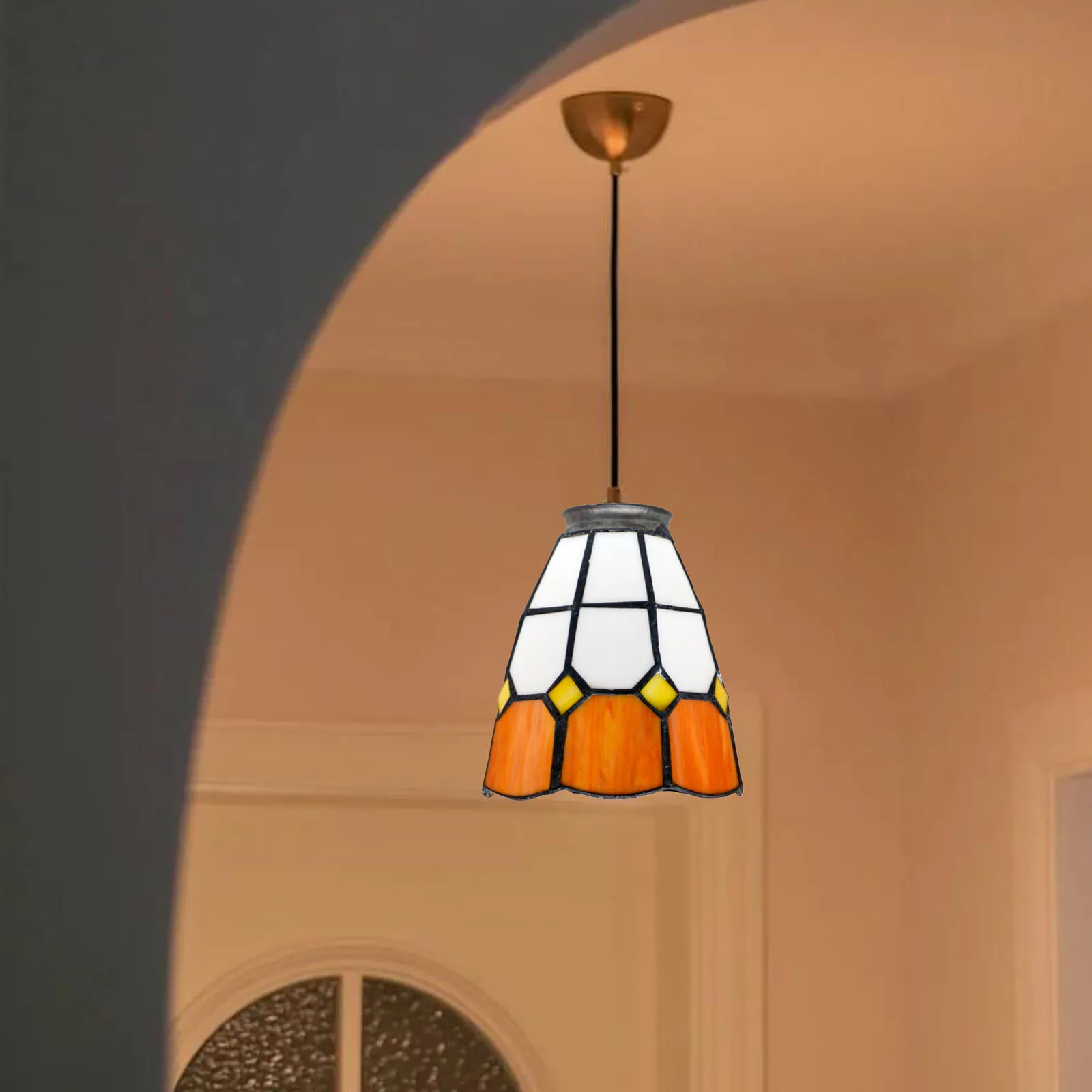 Glazen lampenkap lichtafdekking voor E27 hangende lichte schaduw kroonluchterafdekking verlichtingsarmatuur voor café woonkamer hal