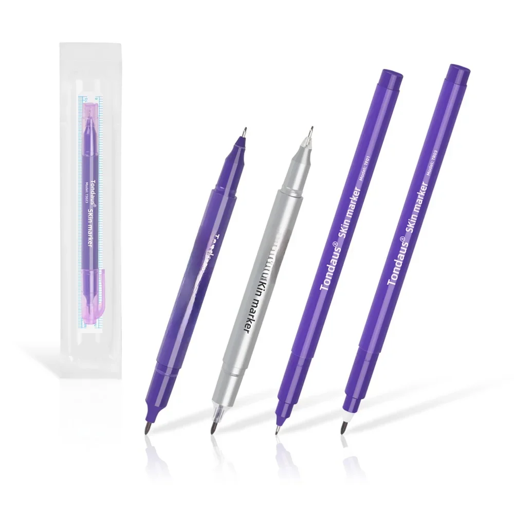 Marqueur chirurgical de peau pour stylo marqueur de peau de sourcil marqueur de peau de tatouage mesure règle de mesure ensemble outil