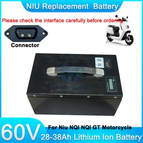 21700 Battery Lithium Ion Battery Pack 60V 28Ah 32Ah 38Ah Original Replacement NIU Battery for NIU NQI GT Electric Scooter