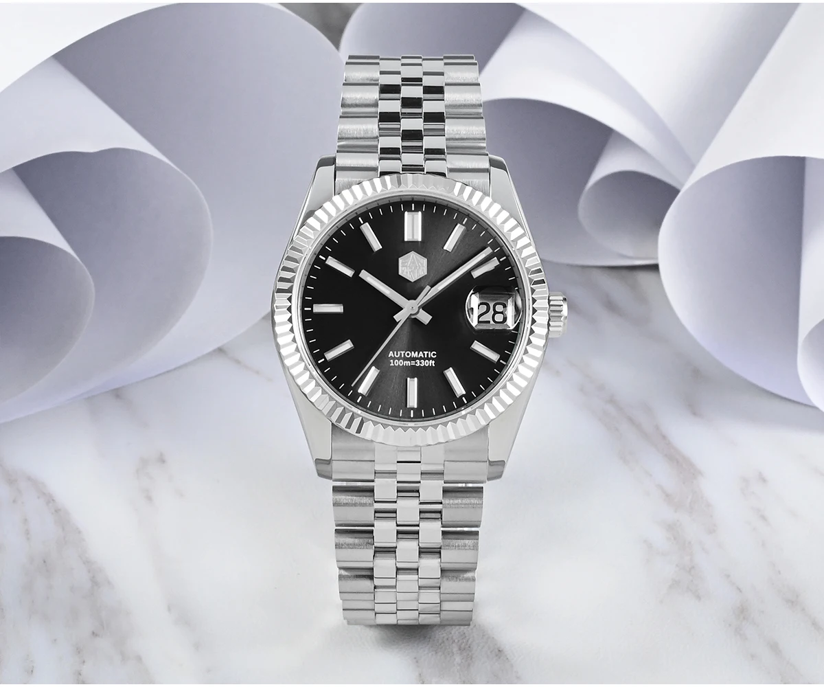 San Martin 36,5mm Männer Kleid Uhr Top Marke Luxus Automatische Mechanische Mode Paare Uhren Saphir Wasserdicht 100m BGW9 – Detail 17