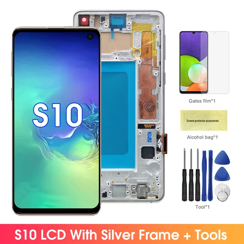 Novo! Conjunto de tela tft para samsung galaxy s10 plus g975 display lcd digitador da tela toque para samsung galaxy s10 g973