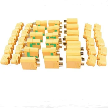 10pairs 20pcs Amass XT90-S Anti-spark XT90 Deans Male Female Bullet Connectors Plugs with Cover Cap for RC Drones Trains Boats