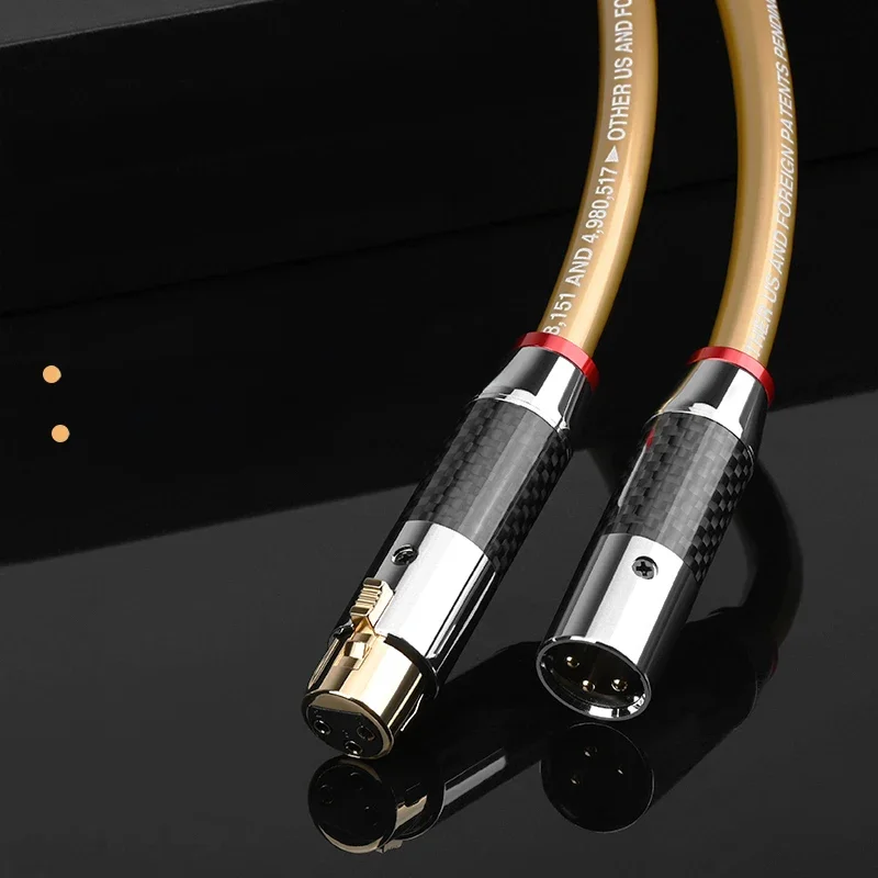 ATAUDIO 1 para XLR kabel Audio Hi-end OFC Core 2XLR męski do 2XLR żeński z czystym wtyczka powlekana miedziane złote dla wzmacniacza mikser Audio — zdjęcie produktu 6