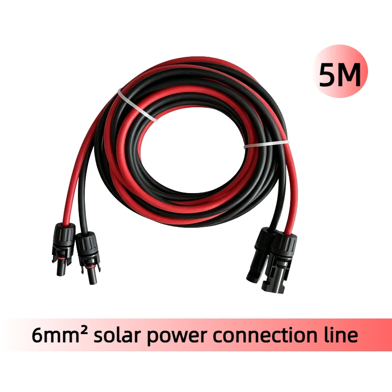 5M Solarkabel 6mm², Photovoltaik-Kabel 6mm² für Solarmodule, Wechselrichter und Laderegler