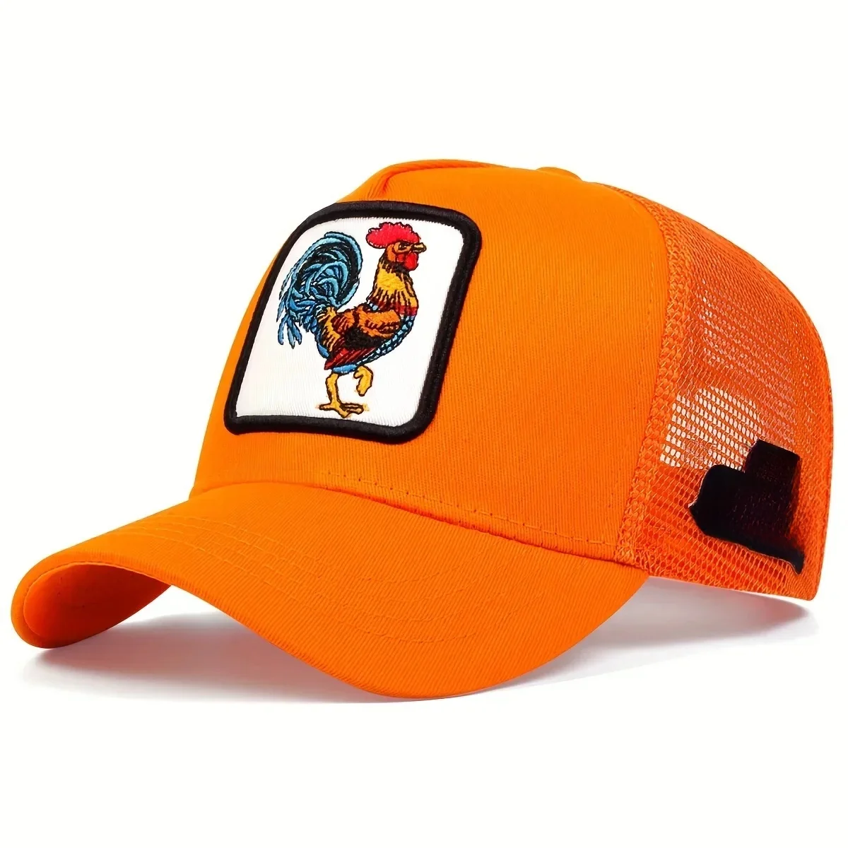 Chapeau de coq en filet brodé d'animaux, casquette de Baseball pour hommes et femmes, casquette de canard Hip Hop adaptée aux Sports de plein air, visière de pêche