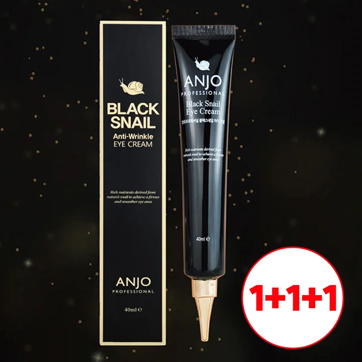 Anjou Black Snail High Concentration Creme 1 + 1 + 1 Antiwrinkle Snail