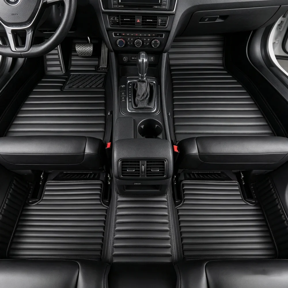 Tappetini personalizzati di precisione stampati per BMW M135i F20 2012-2015 5 posti LHD RHD Copertura completa in pelle Tappeti interni auto antimacchia resistenti all'usura