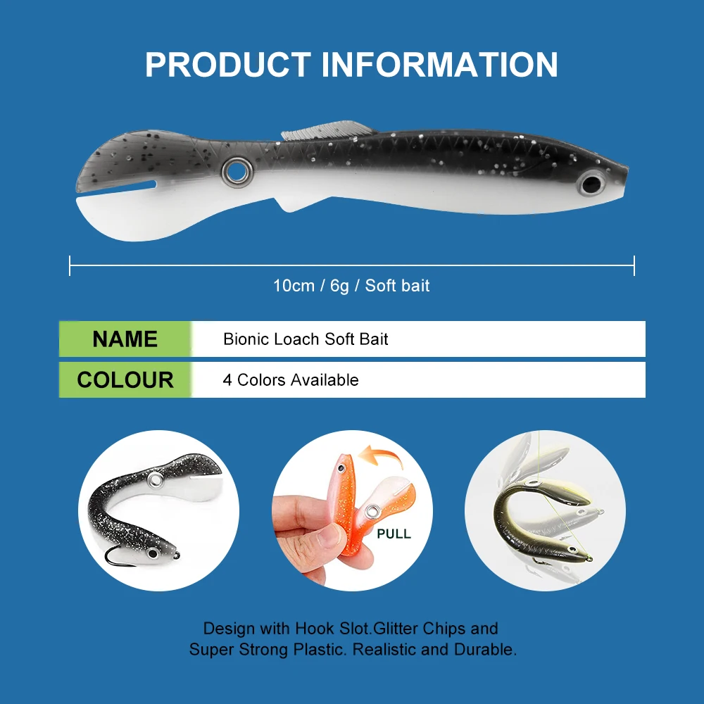 KESFISHING Bionic Loach 10cm 6g Pesca Silicone Simulation Fish Bait Living Death Swing Isca Artificial Fishing Lures Tackle