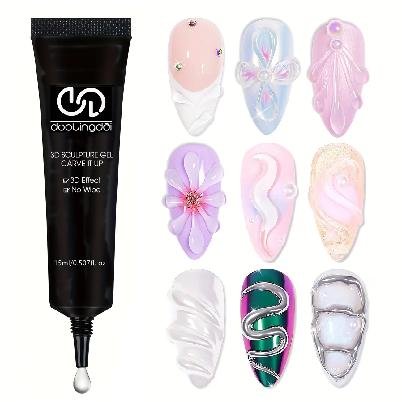 3D Gel - Nail Art Modeling Gel, Suitable for Nail Design Autumn And Winter DIY Nail Art for Painting, Molding, Sculpting And