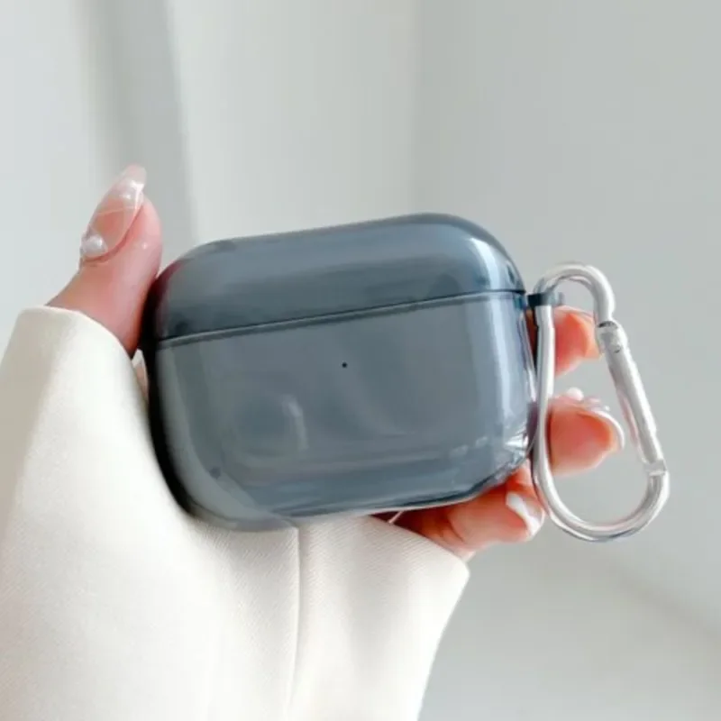 Étui pour écouteurs en TPU souple et transparent avec porte-clés, pour Apple Airpods Pro 2e génération Air Pods 4 2024 3 2 1 3e génération, accessoires de couverture
