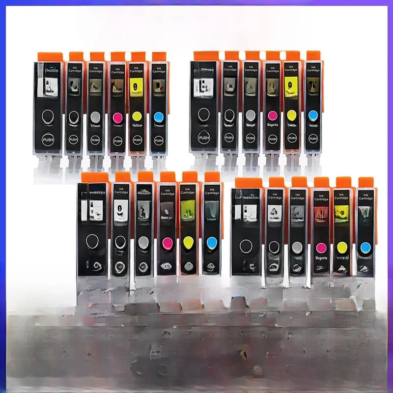 Opakowanie 24 sztuk wkładów atramentowych PGI525 PGI 525 CLI 526 do drukarek Canon Pixma IP4850 IX6550 MG5150 MG5250 MG6150 MG8150 MX885 MG5350. — zdjęcie produktu 7